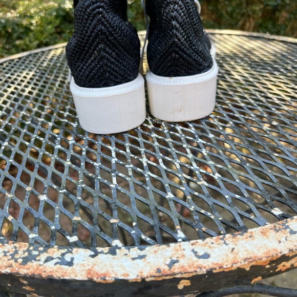 Stylish Black Robert Clergerie Woven Boots.